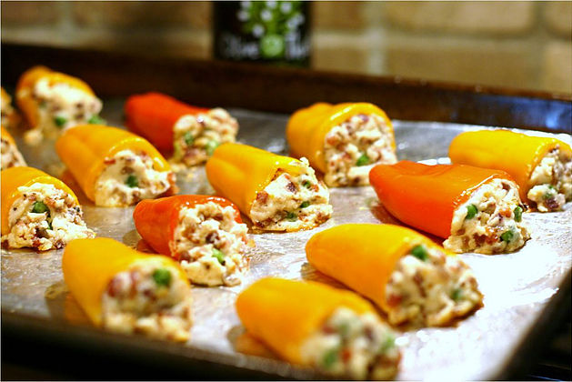 Stuffed Baby Peppers with Baklouti Green Chili Pepper Olive Oil